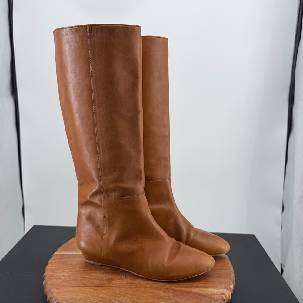 Loeffler Randall Matilde leather boots in a tan color sz 8